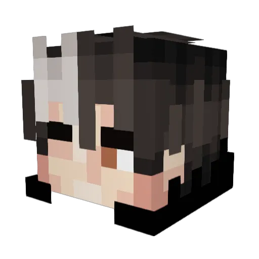 Guts____ Minecraft avatar head, 3D render