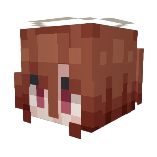 GutsyX Minecraft avatar head, 3D render
