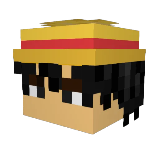 Gutthi23 Minecraft avatar head, 3D render