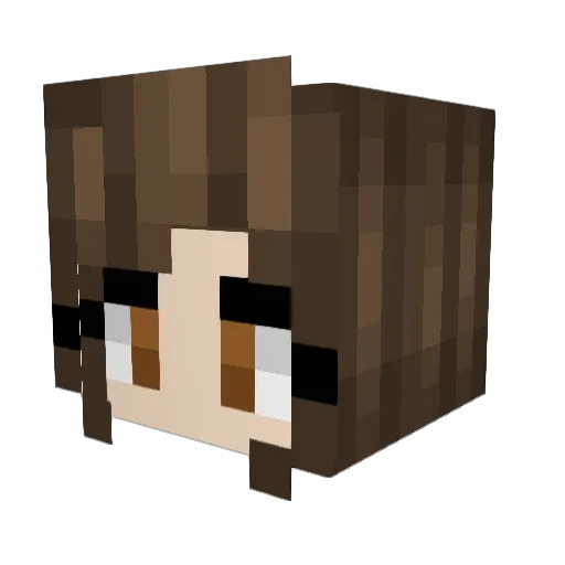 Guttino Minecraft avatar head, 3D render