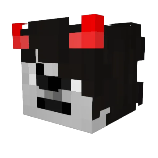Guttow Minecraft avatar head, 3D render