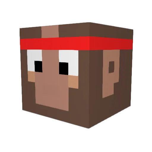 Gutyh_ Minecraft avatar head, 3D render