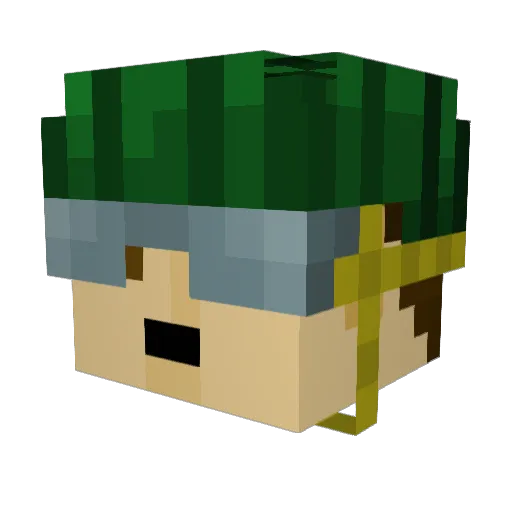 Gutzahn Minecraft avatar head, 3D render