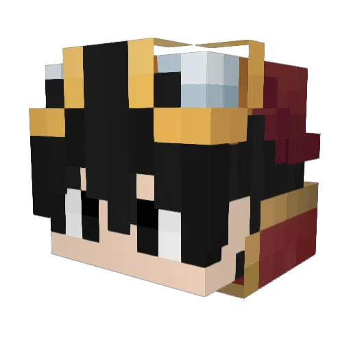 Guubao Minecraft avatar head, 3D render