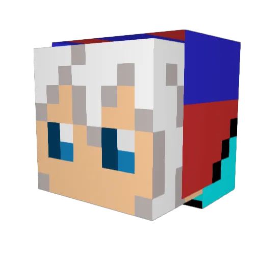 GuuhxYz Minecraft avatar head, 3D render