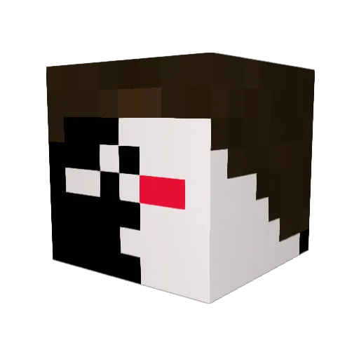 Guunm Minecraft avatar head, 3D render