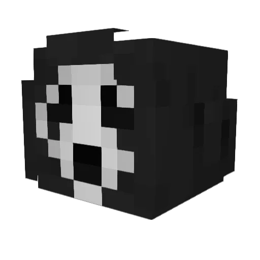 Guuridoo Minecraft avatar head, 3D render