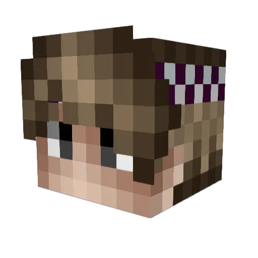 GuveNN Minecraft avatar head, 3D render