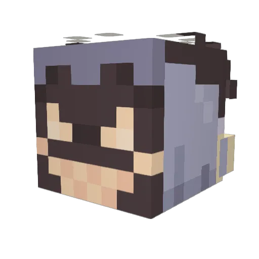GuxingMo Minecraft avatar head, 3D render