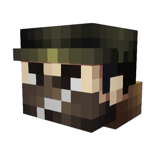 Guxzo Minecraft avatar head, 3D render