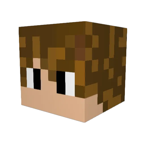 Guy305 Minecraft avatar head, 3D render