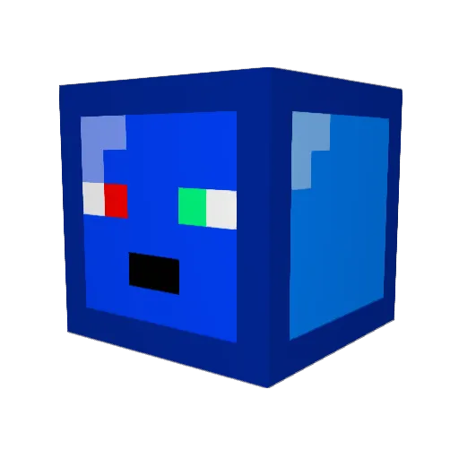 Guy9049_ Minecraft avatar head, 3D render