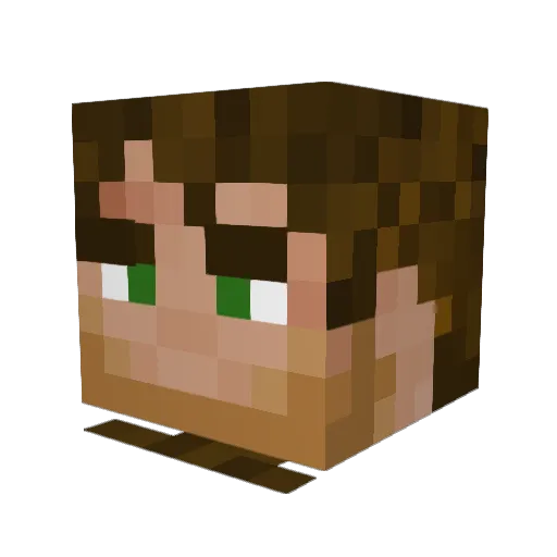 GuyBirdy Minecraft avatar head, 3D render