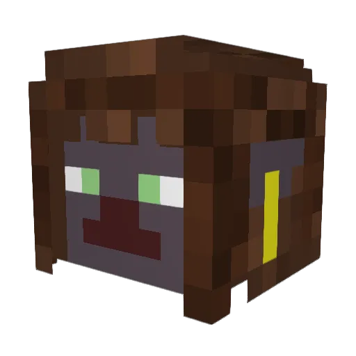 GuyGwes Minecraft avatar head, 3D render