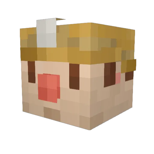 GuySpelunky Minecraft avatar head, 3D render