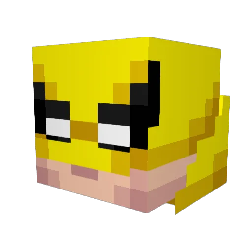 Guyaimak Minecraft avatar head, 3D render