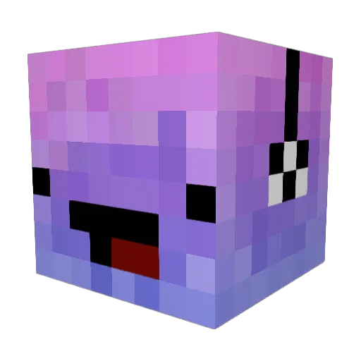 Guycool Minecraft avatar head, 3D render