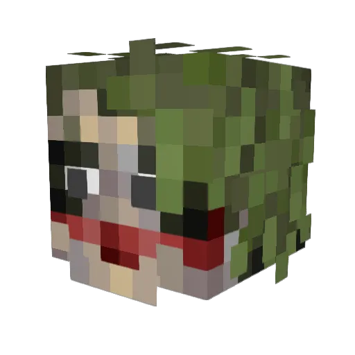 Guyki Minecraft avatar head, 3D render