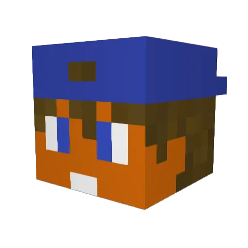 Guymiko Minecraft avatar head, 3D render