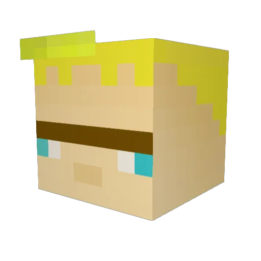 Guynex Minecraft avatar head, 3D render