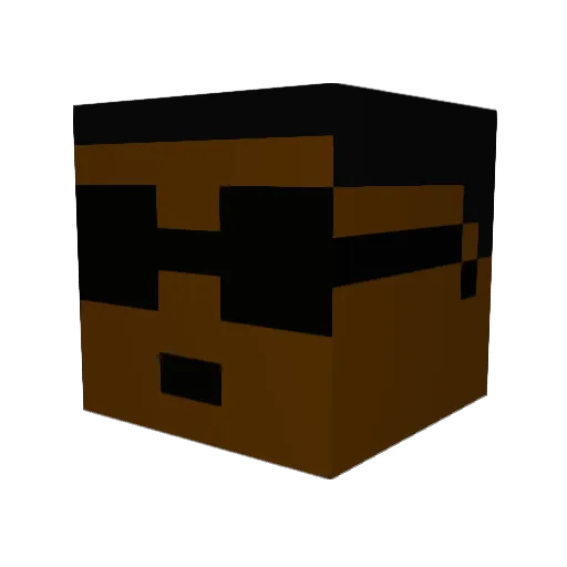 Guypander Minecraft avatar head, 3D render