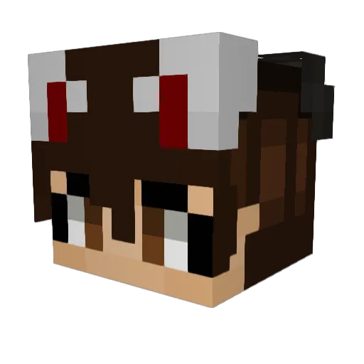 GuysLife Minecraft avatar head, 3D render
