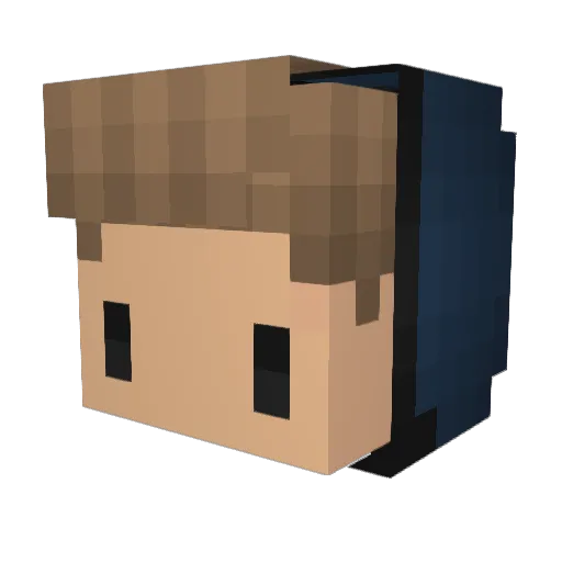 Guys_s Minecraft avatar head, 3D render