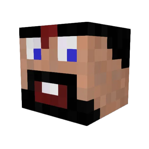 Guyshaf Minecraft avatar head, 3D render