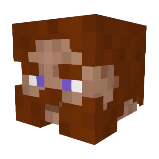 GuywithdaHair Minecraft avatar head, 3D render