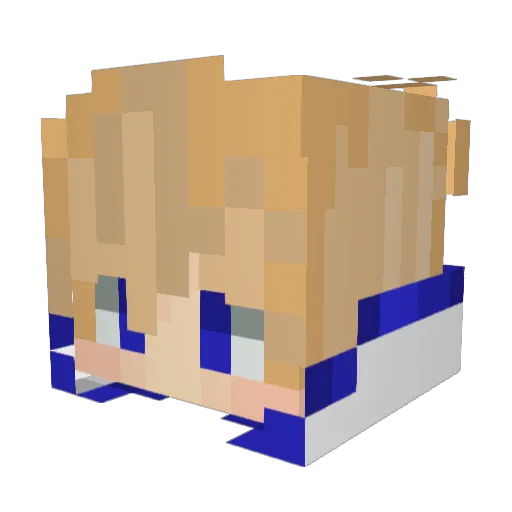 Guzby Minecraft avatar head, 3D render