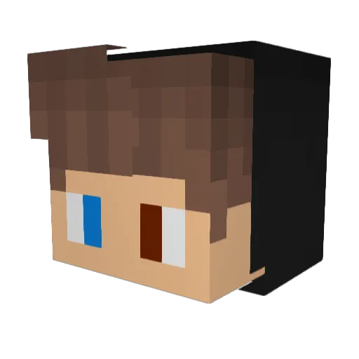 Guziam Minecraft avatar head, 3D render