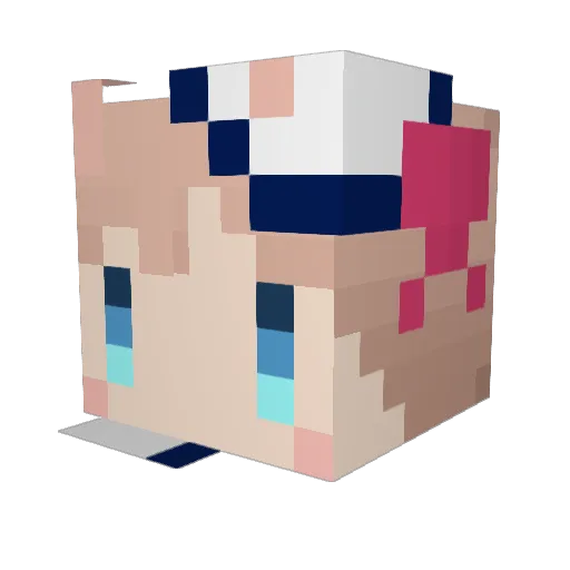 Guzming Minecraft avatar head, 3D render