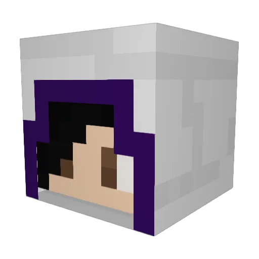 Guztaf Minecraft avatar head, 3D render