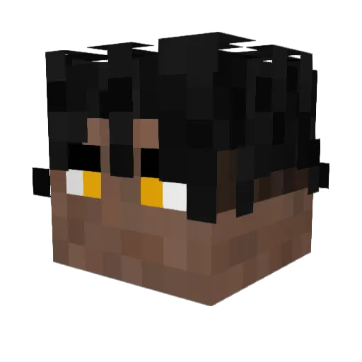 Guzzinn Minecraft avatar head, 3D render
