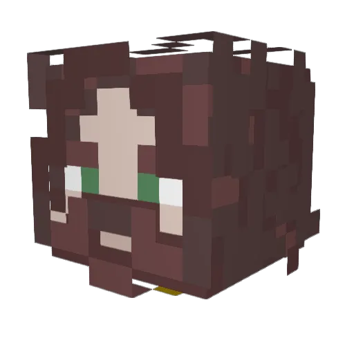 Gvaky_ Minecraft avatar head, 3D render