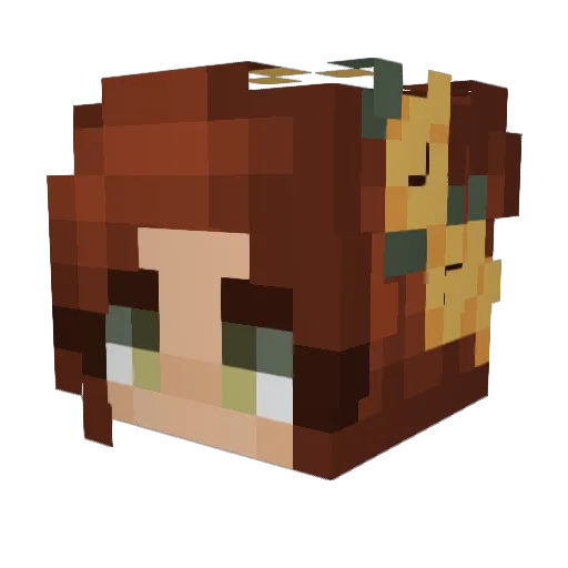 GvenTime Minecraft avatar head, 3D render