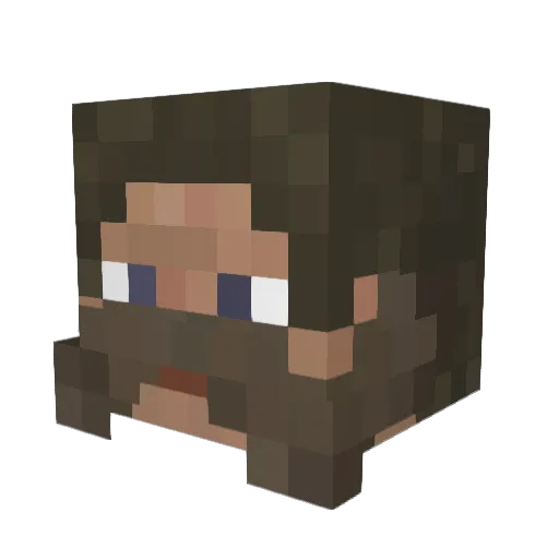Gvent Minecraft avatar head, 3D render