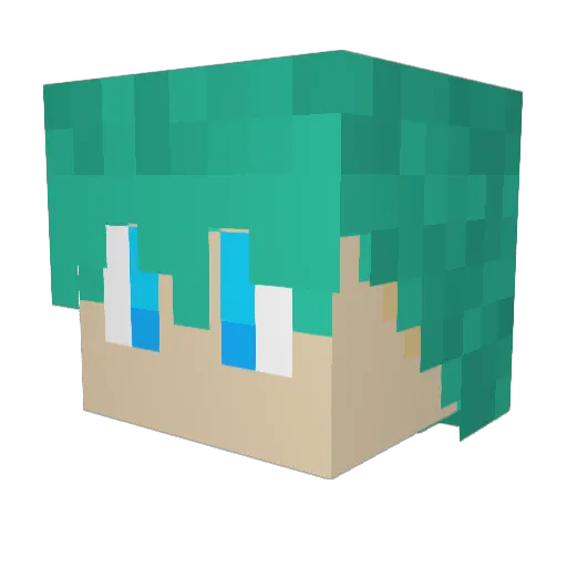Gvidon2 Minecraft avatar head, 3D render