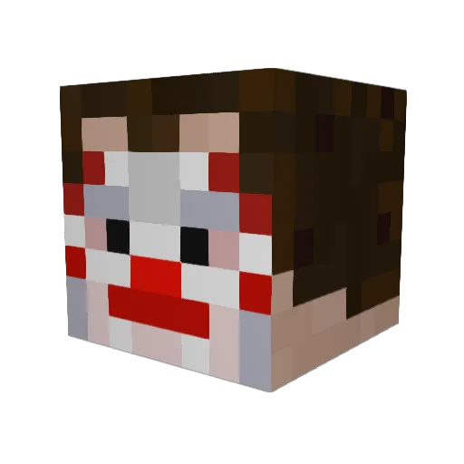 Gvyage Minecraft avatar head, 3D render