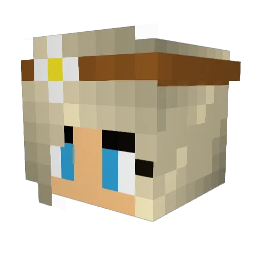 Gwace1 Minecraft avatar head, 3D render