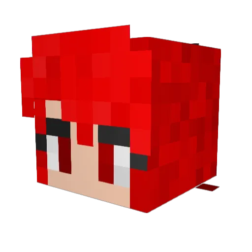 Gwagth Minecraft avatar head, 3D render