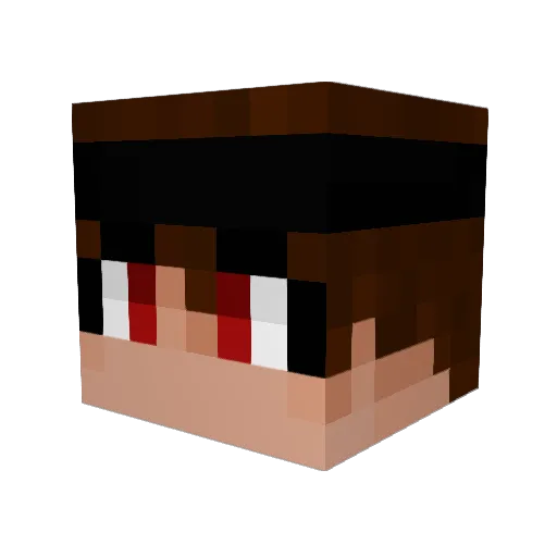 Gwaliin Minecraft avatar head, 3D render