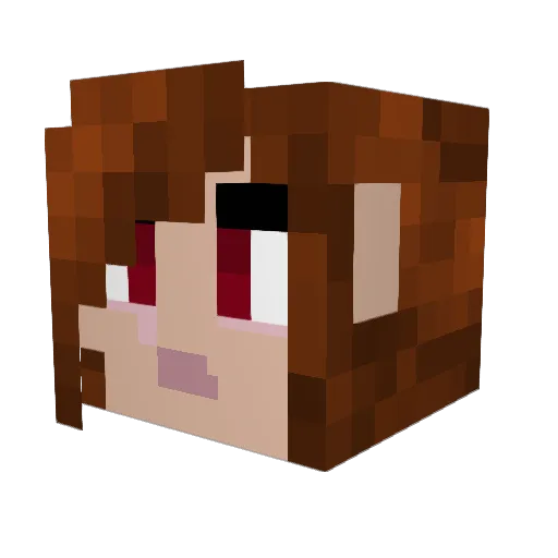 Gwaredwr Minecraft avatar head, 3D render