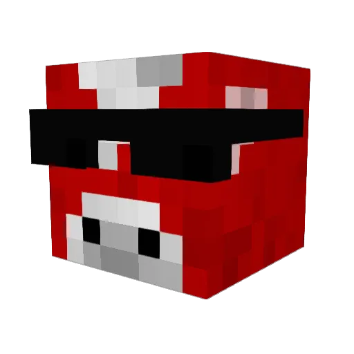 GwauTekk Minecraft avatar head, 3D render