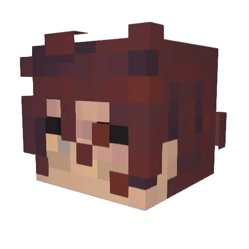 GwaynesRocket Minecraft avatar head, 3D render