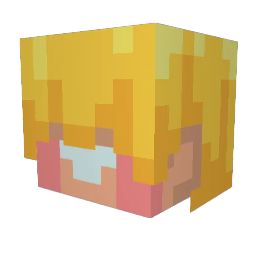 Gwazi16 Minecraft avatar head, 3D render