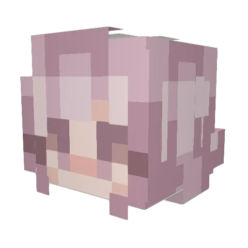 Gwen Minecraft avatar head, 3D render
