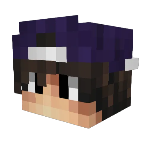 GwenTV Minecraft avatar head, 3D render