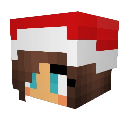 GwenW Minecraft avatar head, 3D render