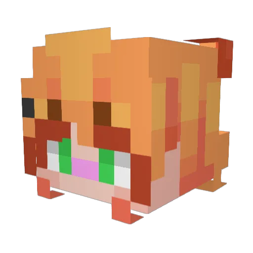 Gwen_DMC Minecraft avatar head, 3D render